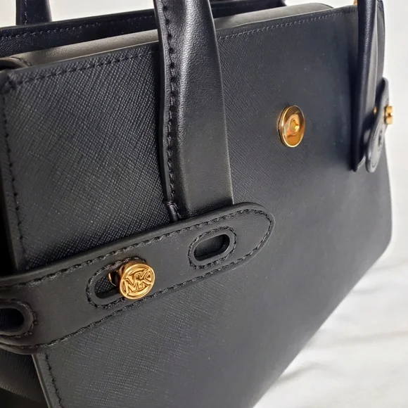 Michael Kors Black Saffiano Leather Satchel Bag NWT - Picture 6 of 14